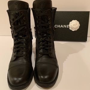 Chanel biker boots